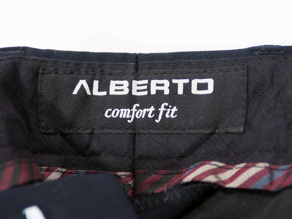 Alberto Navy Blue Kevin Comfort Fit Pants