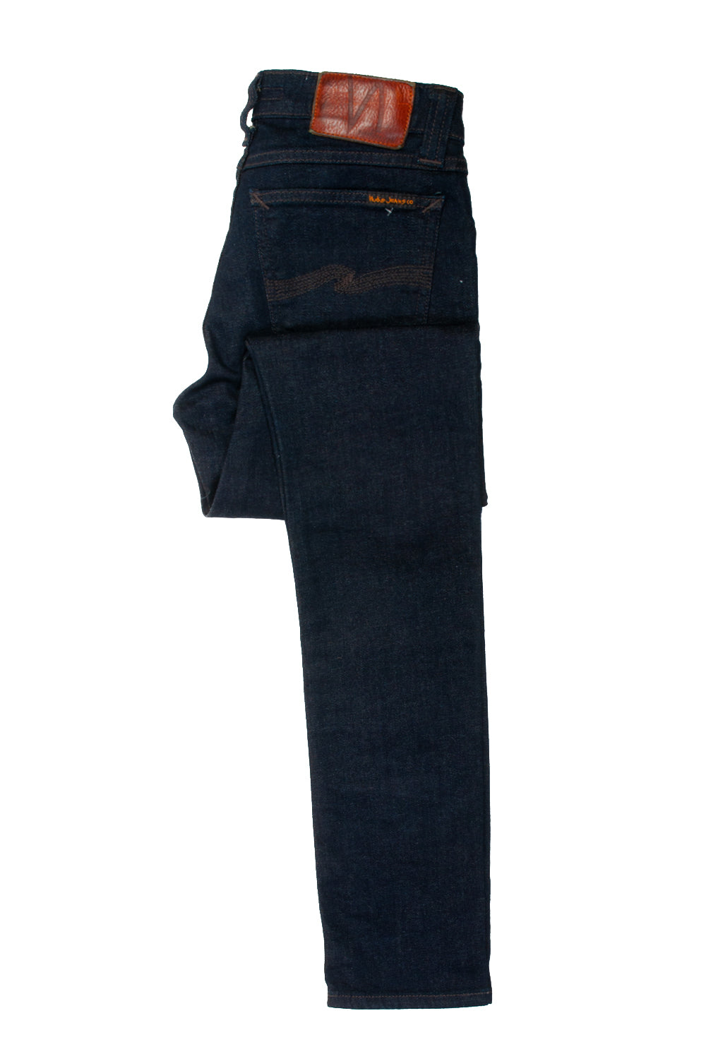 Nudie Deep Indigo Blue Organic Dry Steel Jeans