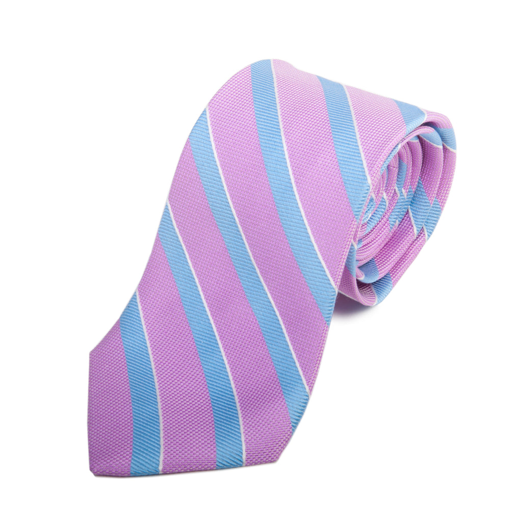 Brooks Brothers Blue & Pink Shadow Stripe Silk Tie