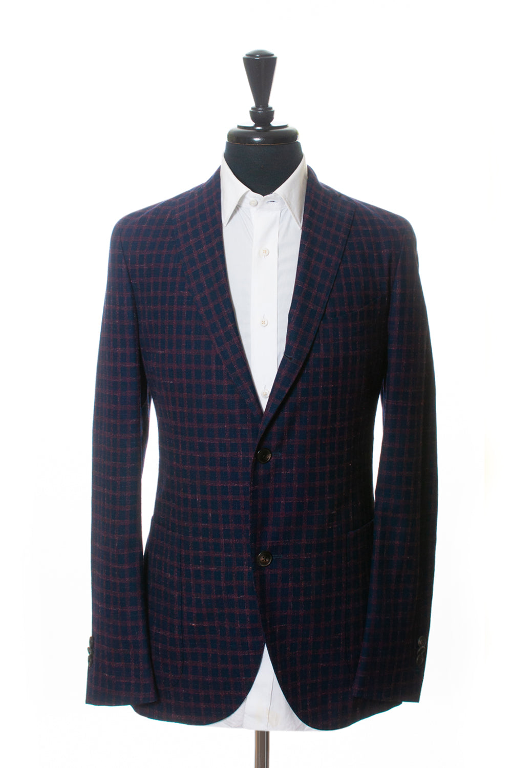 Navy check clearance blazer