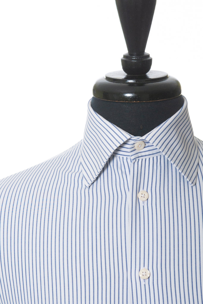 Navy blue shop striped dress shirt