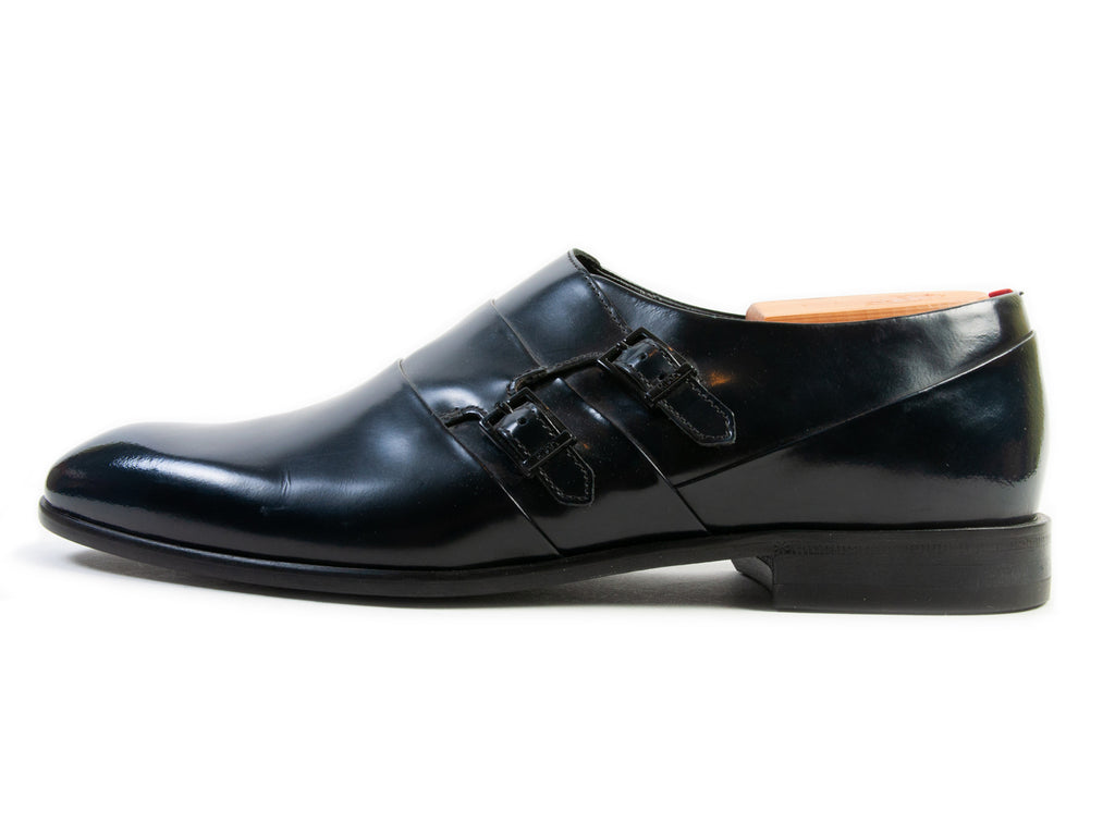 Hugo Boss Dressapp Black Double Monk Shoes