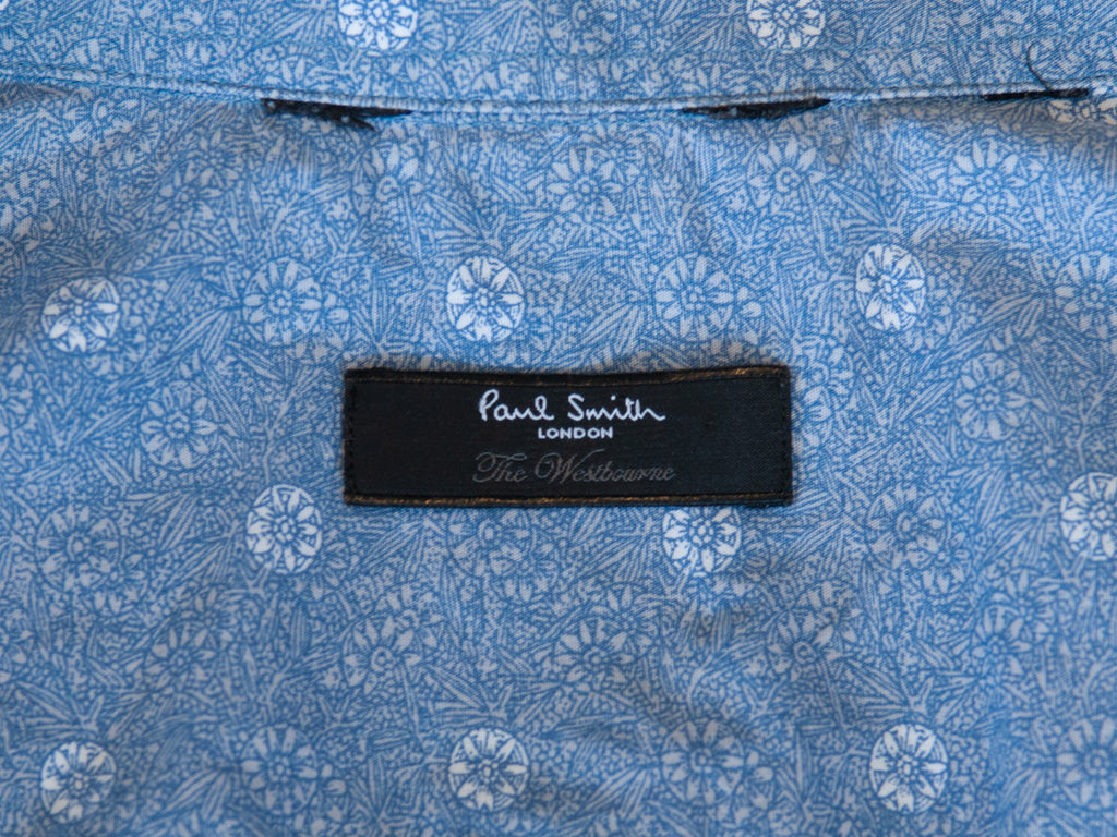 Paul Smith Slate Blue Floral Print Westbourne Shirt