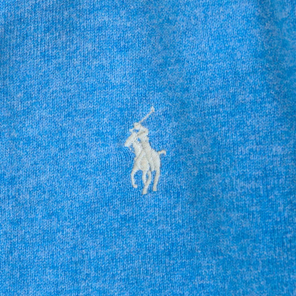 Polo Ralph Lauren Blue Cotton Full Zip Cardigan Sweater