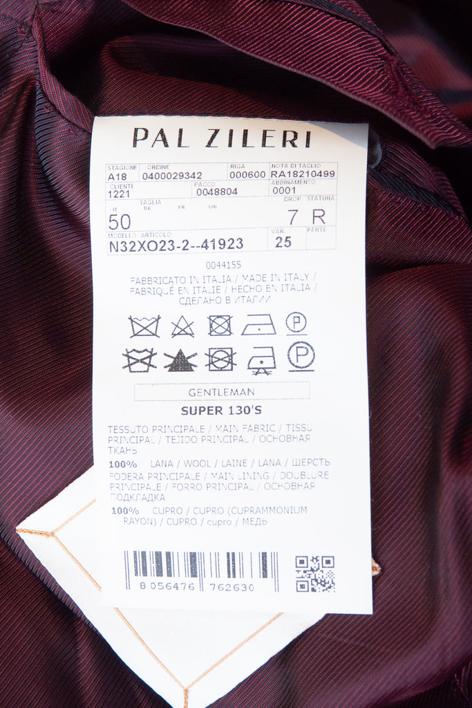 Pal Zileri Plum Gray Weave Gentlemen Blazer