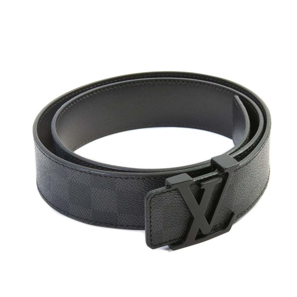 Initiales leather belt Louis Vuitton Black size 90 cm in Leather  32642518