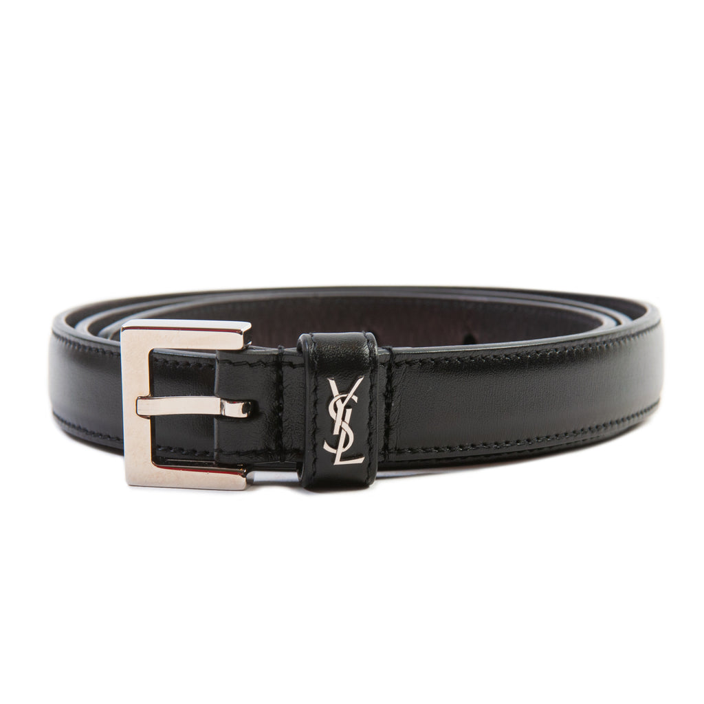 Saint Laurent Black Skinny Belt