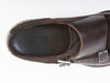 Hugo Boss Brown Suede and Leather Double Monk Strap Shoes