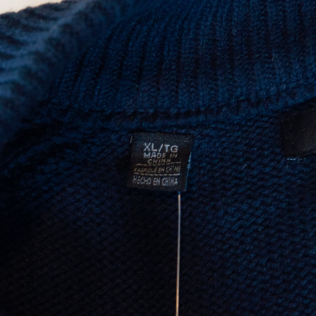 Joe’s Jeans Navy Blue Cable Knit Half Zip Sweater