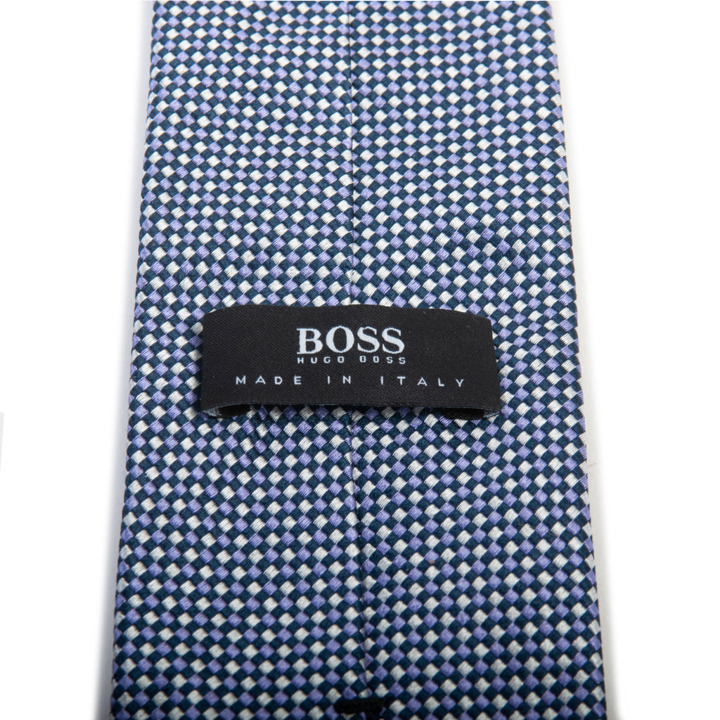 Hugo Boss Made in Italy Deep Lilac Basketweave Tie