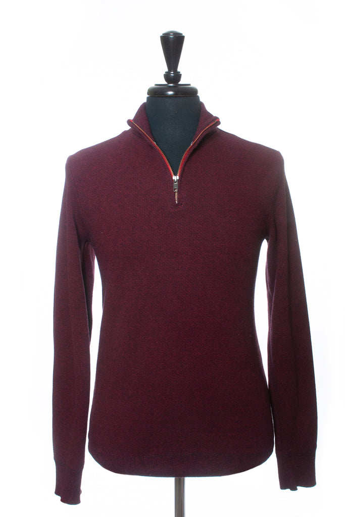 Robert Graham Red Quarter Zip Sweater