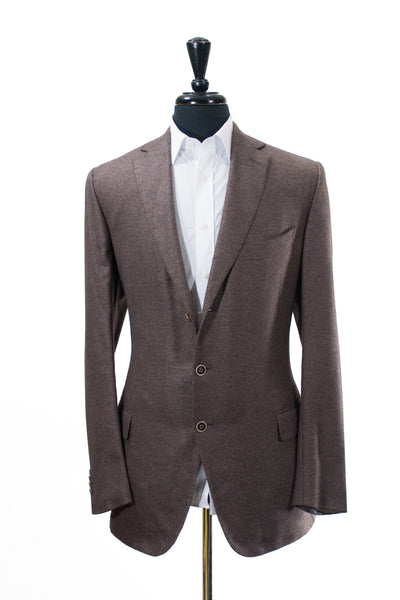 Ermenegildo Zegna Brown Silk Cashmere Fairway Jacket Blazer